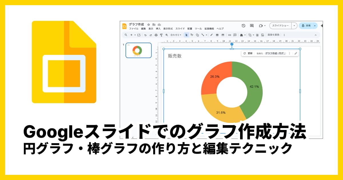 Googleスライドでグラフを作成する方法|円グラフ・棒グラフの作り方と編集テクニック